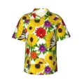 thumbnail image 1 of Logiee Tiger Swallowtail On Flowers Print Mens Hawaiian Shirts,Loose-Fit Short Sleeve Button Down Tropical Aloha Beach Shirt,Summer Vacation Wedding Tops,3X-Large, 1 of 7
