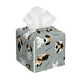 thumbnail image 1 of Logiee Tissue Box Cover 5X5X5'' PU Leather Tissue Holder Square Tissue Cube Box Organizer for Bathroom Vanity Countertop,Car,Night Stands,Office,Home,Kitchen (Funny Beagle Active Dog), 1 of 8