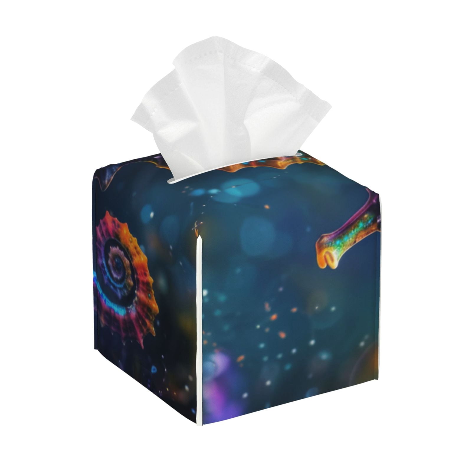 Logiee Tissue Box Cover 5X5X5'' PU Leather Tissue Holder Square Tissue ...