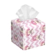 thumbnail image 1 of Logiee Tissue Box Cover 5X5X5'' PU Leather Tissue Holder Square Tissue Cube Box Organizer for Bathroom Vanity Countertop,Car,Night Stands,Office,Home,Kitchen (Pug And Donut), 1 of 1