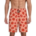 thumbnail image 1 of Logiee Tomato Print Men's Pajama Shorts with Drawstring & Pockets,Sleep Shorts for Men,Sleepwear Bottoms,Elastic Waistband Loungewear-X-Large, 1 of 6
