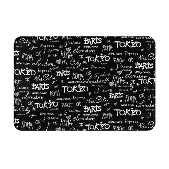 Logiee Travel The World Print Welcome Mats for Entryway,Door Mat for Front Door,Entry Mat,Doormat for Garden, Garage, Patio, Home, Porch Decor