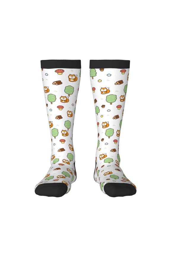 Tree Squirrel Print Gift Stocking Stuffers,Adult Stockings,Novelty Socks,Funny Socks Birthday Running Walking Sleeping