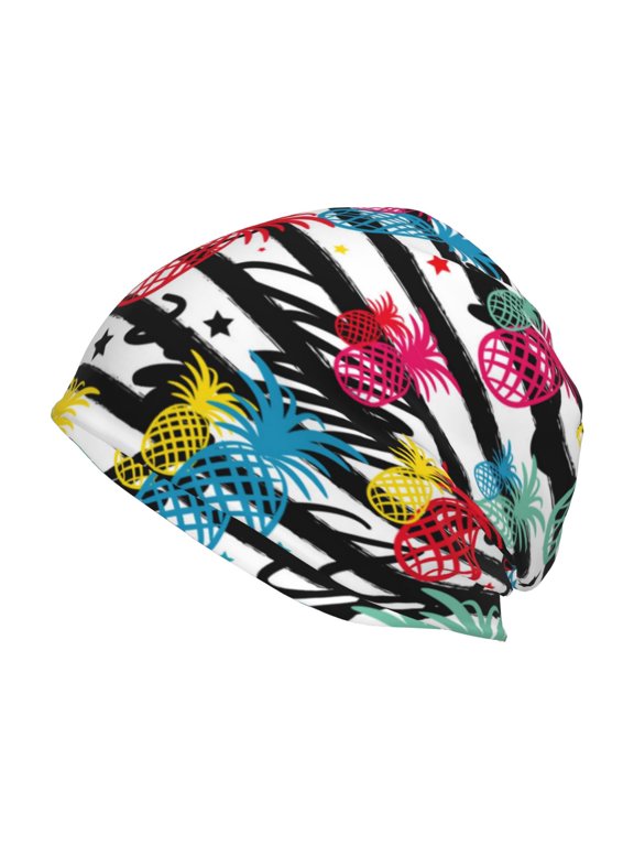 Trendy Colorful Pineapples 1 Print Unisex Knit Beanie for Men Women Winter Hat,Beanies Skull Caps