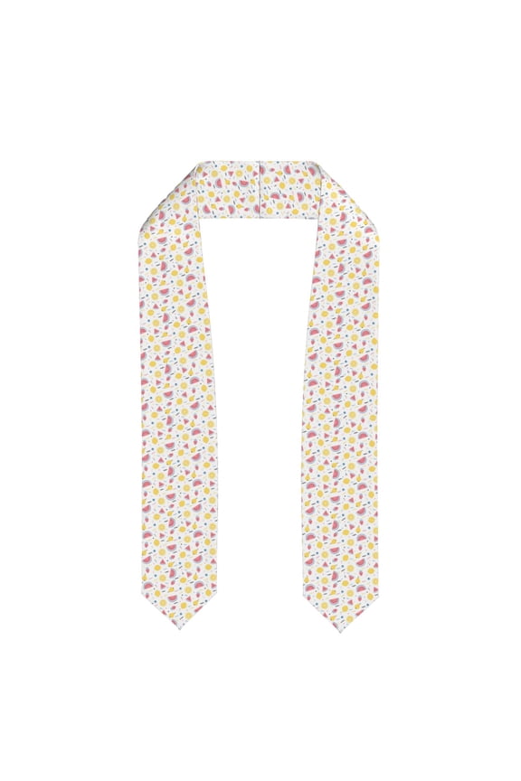 Tropical Fruit Print Unisex Adult Graduation Stole Shawl 72" Long for Academic Commencements Shawl-Flattened