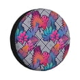 thumbnail image 1 of Logiee Tropical Leaves Print Spare Tire Cover, Universal Wheel Protectors,Waterproof Dust-Proof UV Sun Wheel Tire Cover,Fit for SUV, RV, Travel Trailer, Truck-14 inch, 1 of 6