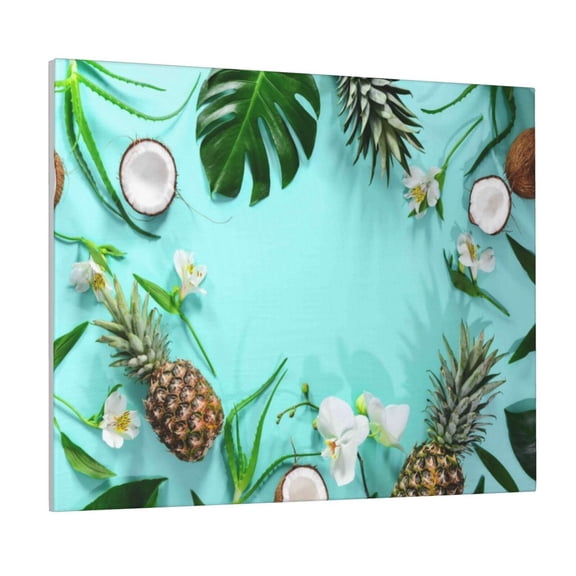 Logiee Tropical Pineapple Print Canvas Wall Art ,Art Poster,Canvas Decorative Picture,Decor Wall Pictures for Living Room Bedroom Bathroom,Ready to Hang