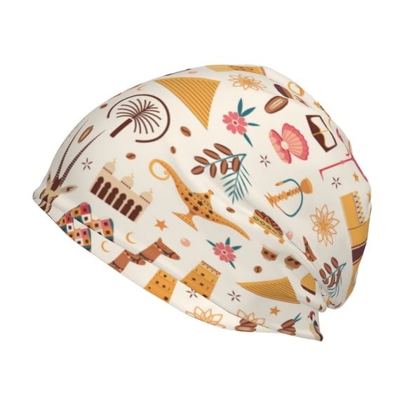 Logiee UAE Travel1 Print Unisex Knit Beanie for Men Women Winter Hat,Beanies Skull Caps