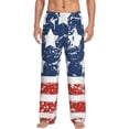 thumbnail image 1 of Logiee USA Colors Stripes1 Print Pajama Pants for Men,Men’s Pajama Bottoms,Mens PJ Pants with Pockets & Button Fly-Medium, 1 of 6