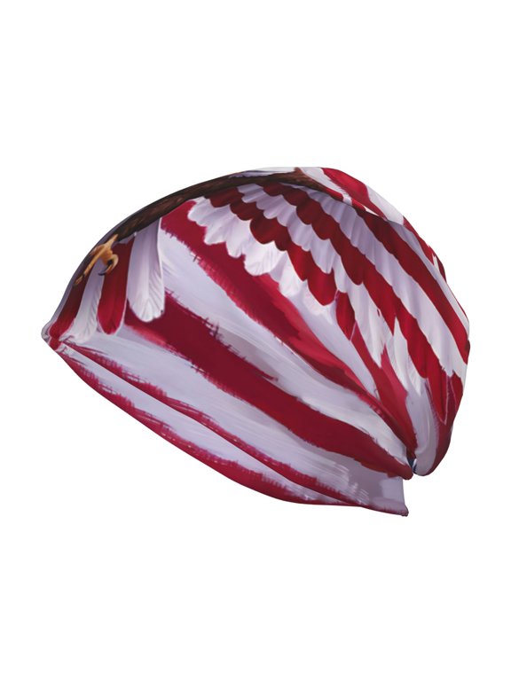 USA Eagle with Spread Wings Print Unisex Knit Beanie for Men Women Winter Hat,Beanies Skull Caps
