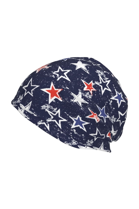 USA Stars Print Unisex Knit Beanie for Men Women Winter Hat,Beanies Skull Caps