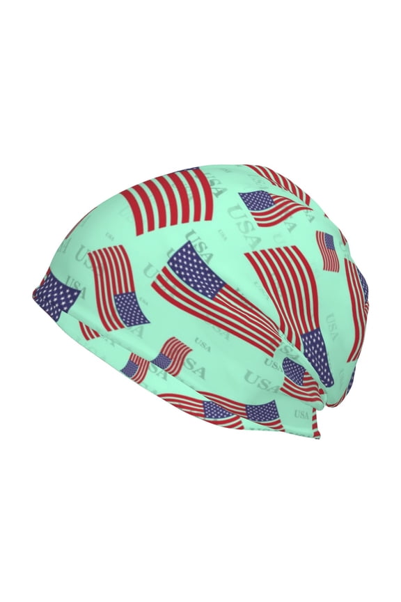 Usa Flag Print Unisex Knit Beanie for Men Women Winter Hat,Beanies Skull Caps