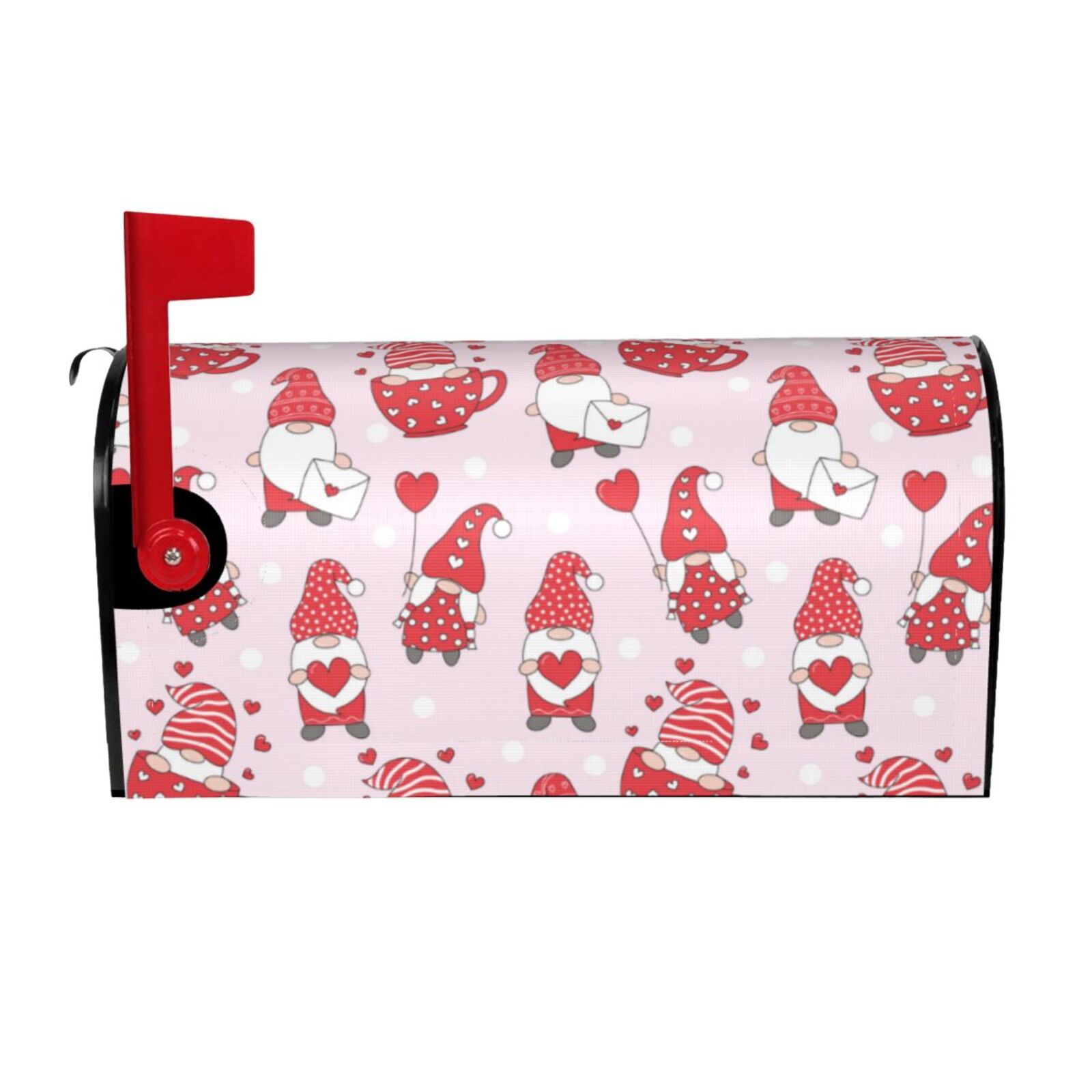 Logiee Valentine Gnomes Print Post Letter Box Wrap Decor, Mailbox Cover Suitable for Standard Mailbox and Large Size Mailbox,Outdoor Yard Decoration-25.5x21 in