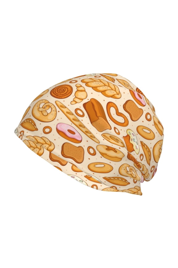 Various Bread Print Unisex Knit Beanie for Men Women Winter Hat,Beanies Skull Caps