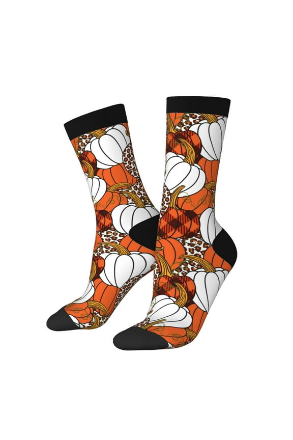 Various Pumpkins Print Adult Socks for Men & Women,Calf Socks, Ankle Socks,Boots Socks,Breathable Casual Sock,Unisex Crew Socks