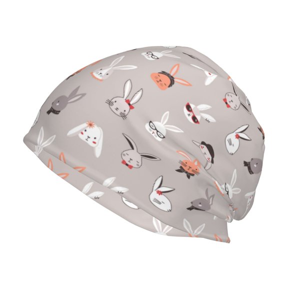 Logiee Various Rabbits Print Unisex Knit Beanie for Men Women Winter Hat,Beanies Skull Caps