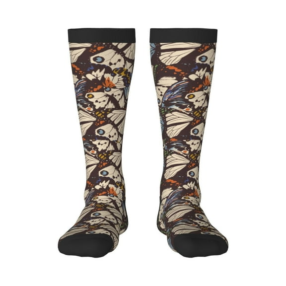 Logiee Vector Butterflies Print Gift Stocking Stuffers,Adult Stockings,Novelty Socks,Funny Socks Birthday Running Walking Sleeping