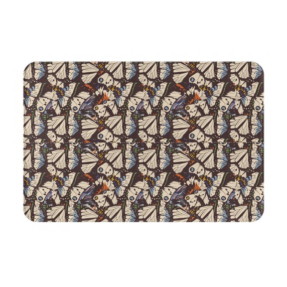 Logiee Vector Butterflies Print Welcome Mats for Entryway,Door Mat for Front Door,Entry Mat,Doormat for Garden, Garage, Patio, Home, Porch Decor