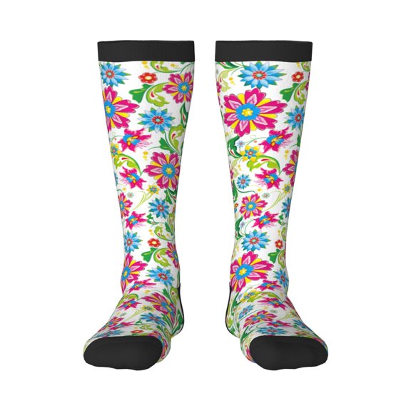 Logiee Vector Mexican Otomi Style Bright Print Gift Stocking Stuffers,Adult Stockings,Novelty Socks,Funny Socks Birthday Running Walking Sleeping