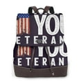 thumbnail image 1 of Logiee Veterans Day2 Print Backpack Purse for Women,Fashion Leather Backpack Purse,Women's Leather Backpack for Work College Travel, 1 of 4