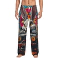 thumbnail image 1 of Logiee Vibrant Bunny Ride Print Pajama Pants for Men,Men’s Pajama Bottoms,Mens PJ Pants with Pockets & Button Fly-Medium, 1 of 6