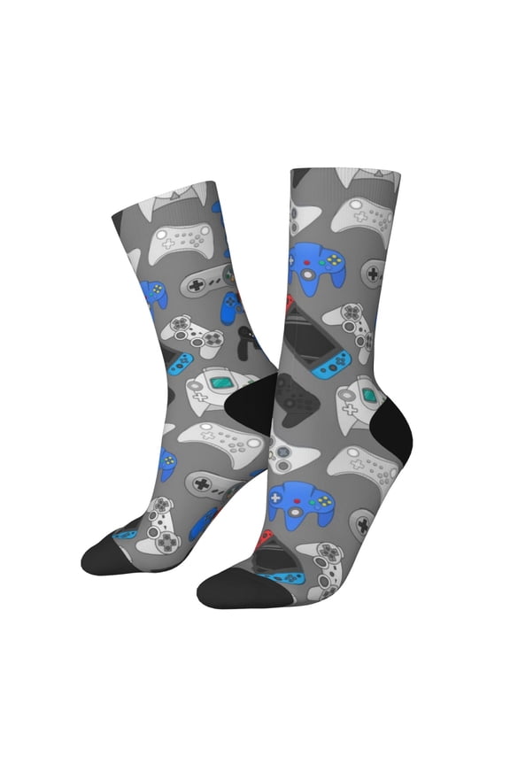Video Game Print Adult Socks for Men & Women,Calf Socks, Ankle Socks,Boots Socks,Breathable Casual Sock,Unisex Crew Socks
