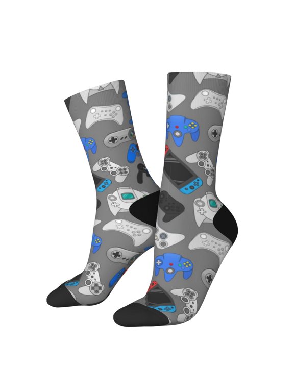 Video Game Print Adult Socks for Men & Women,Calf Socks, Ankle Socks,Boots Socks,Breathable Casual Sock,Unisex Crew Socks