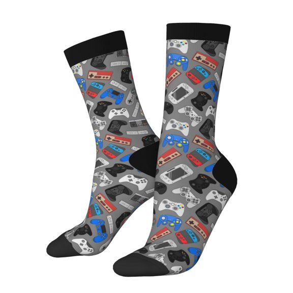 Logiee Video Game Print Adult Socks for Men & Women,Calf Socks, Ankle Socks,Boots Socks,Breathable Casual Sock,Unisex Crew Socks