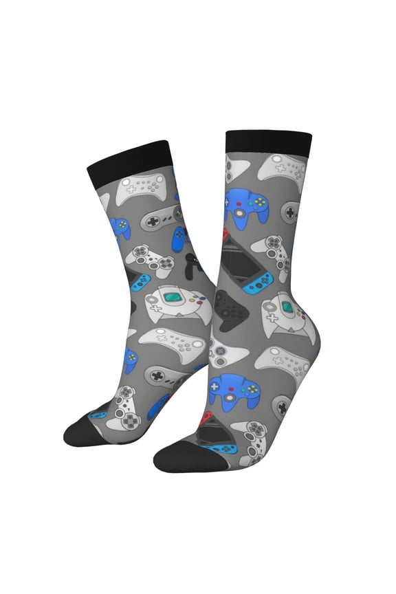 Video Game Print Adult Socks for Men & Women,Calf Socks, Ankle Socks,Boots Socks,Breathable Casual Sock,Unisex Crew Socks