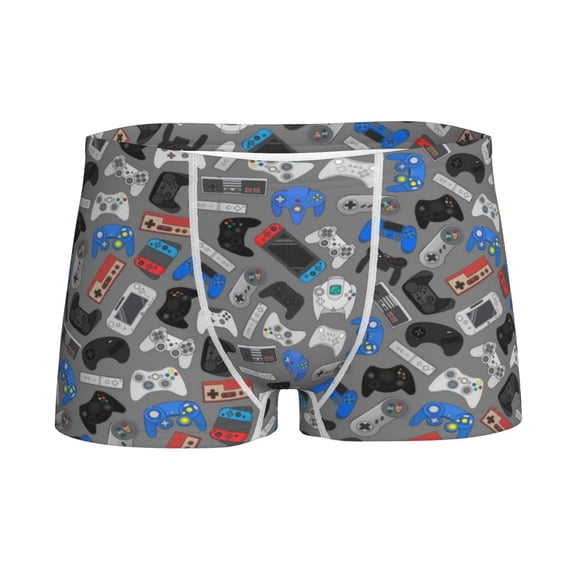 Logiee Video Game Print Boys' Boxer Briefs,Tween Boy Underwear-X-Large