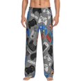 thumbnail image 1 of Logiee Video Game Print Pajama Pants for Men,Men’s Pajama Bottoms,Mens PJ Pants with Pockets & Button Fly-Small, 1 of 6