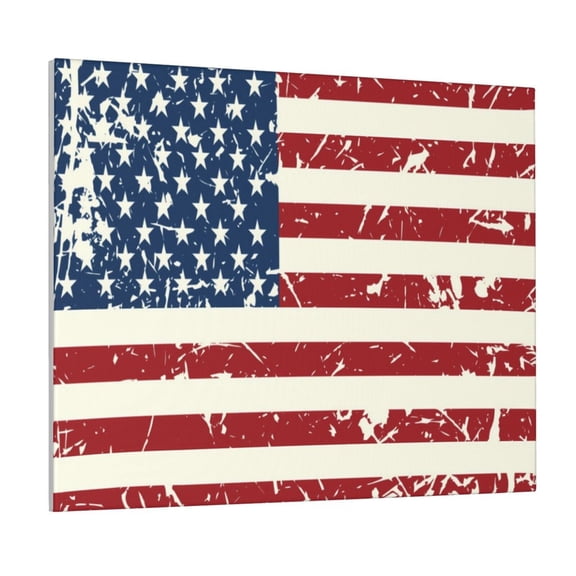 Logiee Vintage American Flag Print Canvas Wall Art ,Art Poster,Canvas Decorative Picture,Decor Wall Pictures for Living Room Bedroom Bathroom,Ready to Hang
