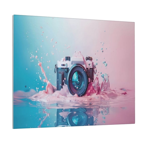 Logiee Vintage Camera Splash Art Print Canvas Wall Art ,Art Poster,Canvas Decorative Picture,Decor Wall Pictures for Living Room Bedroom Bathroom,Ready to Hang