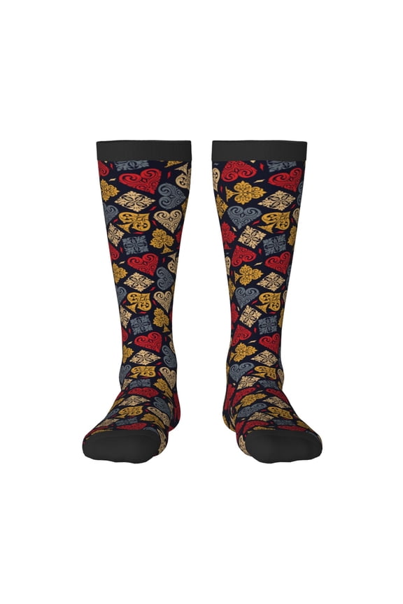 Vintage Card Print Gift Stocking Stuffers,Adult Stockings,Novelty Socks,Funny Socks Birthday Running Walking Sleeping