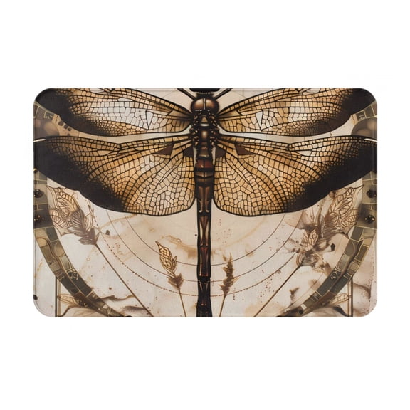 Logiee Vintage Dragonfly Artwork Print Welcome Mats for Entryway,Door Mat for Front Door,Entry Mat,Doormat for Garden, Garage, Patio, Home, Porch Decor
