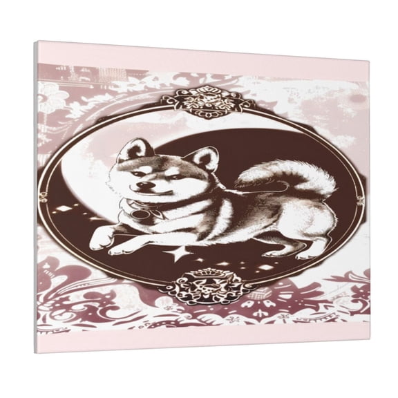 Logiee Vintage Husky Dog Print Canvas Wall Art ,Art Poster,Canvas Decorative Picture,Decor Wall Pictures for Living Room Bedroom Bathroom,Ready to Hang