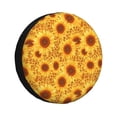 thumbnail image 1 of Logiee Vintage Leopard Print Sunflower Print Spare Tire Cover, Universal Wheel Protectors,Waterproof Dust-Proof UV Sun Wheel Tire Cover,Fit for SUV, RV, Travel Trailer, Truck-17 inch, 1 of 6