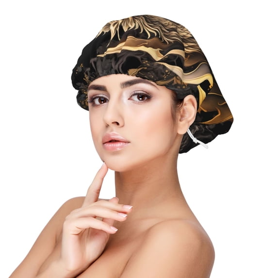 Logiee Vintage Metal Dragon Print Silk Bonnet Satin Bonnet for Sleeping Women and Men,Double Layer Hair Bonnet for Curly Braids Hair