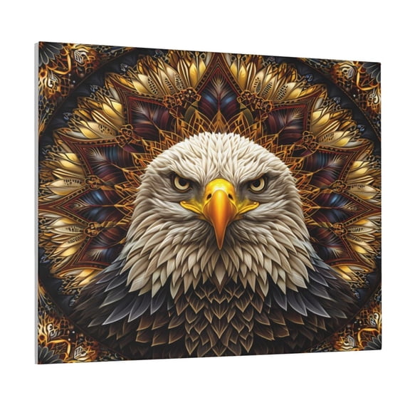 Logiee Vintage Pattern Bald Eagle Print Canvas Wall Art ,Art Poster,Canvas Decorative Picture,Decor Wall Pictures for Living Room Bedroom Bathroom,Ready to Hang