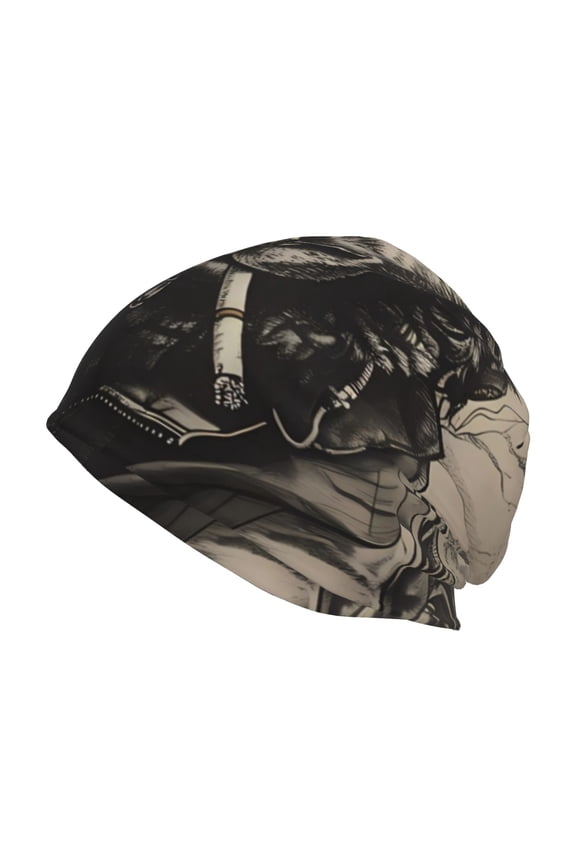 Vintage Ram Pilot Print Unisex Knit Beanie for Men Women Winter Hat,Beanies Skull Caps