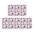 thumbnail image 1 of Logiee Violets Flowers Print Kitchen Mats for Floor Sets of 2,Waterproof Kitchen Rugs,Non Slip Comfort Standing Mat Rug for Home,Runner,Sink,Office,Laundry, 1 of 6