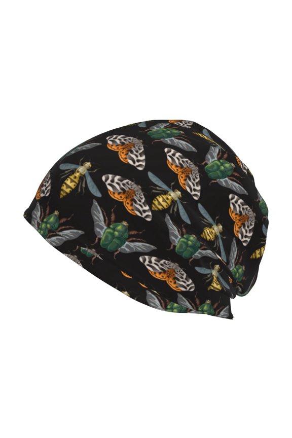 Wasp Cockchafer Butterfly Print Unisex Knit Beanie for Men Women Winter Hat,Beanies Skull Caps