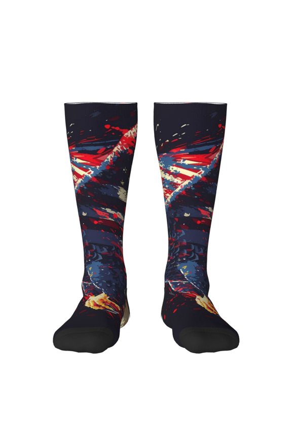 Watercolor Bald Eagle Print Gift Stocking Stuffers,Adult Stockings,Novelty Socks,Funny Socks Birthday Running Walking Sleeping