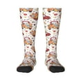 thumbnail image 1 of Logiee Watercolor Fall Print Gift Stocking Stuffers,Adult Stockings,Novelty Socks,Funny Socks Birthday Running Walking Sleeping, 1 of 6