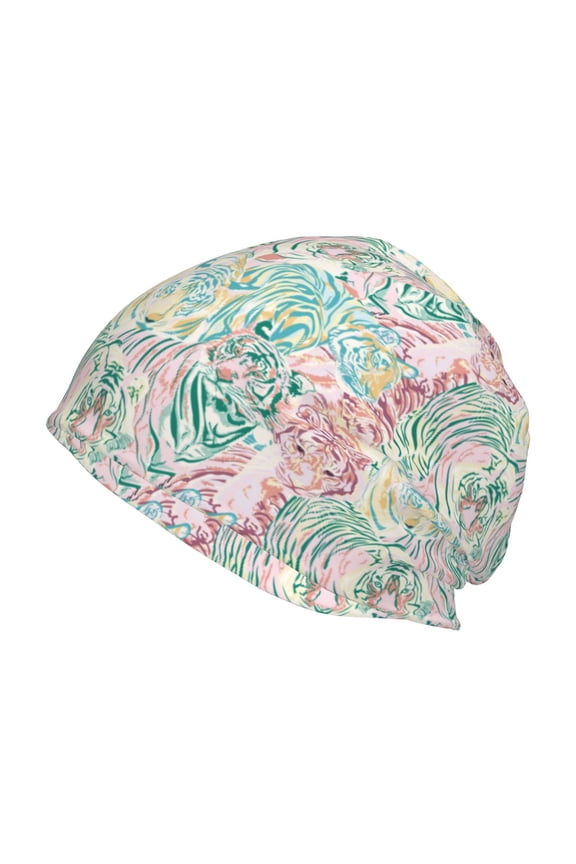 Watercolor Tiger Print Unisex Knit Beanie for Men Women Winter Hat,Beanies Skull Caps