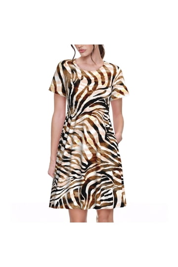 zebra print beach dress Wild Elegance: Zebra Dress Small main image 1