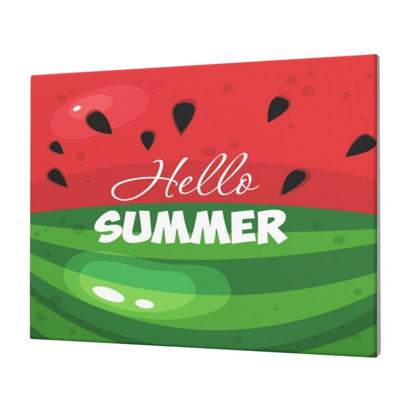 Logiee Watermelon Hello Summer Print Canvas Wall Art,Canvas Picture Prints with Frame, Wall Art Decorative,Canvas Decorative,Suitable for Living Room Bedroom Office Room 30x40