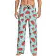 thumbnail image 1 of Logiee Watermelon Print Pajama Pants for Men,Men’s Pajama Bottoms,Mens PJ Pants with Pockets & Button Fly-Large, 1 of 6