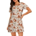 thumbnail image 1 of Logiee Western Desert Nature Landscape Print Nightgowns for Women,Soft Short-Sleeved Lightweight Sleepwear, Loose Sleepshirts, 1 of 6