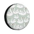 thumbnail image 1 of Logiee White Birds Print Spare Tire Cover, Universal Wheel Protectors,Waterproof Dust-Proof UV Sun Wheel Tire Cover,Fit for SUV, RV, Travel Trailer, Truck-15 inch, 1 of 6